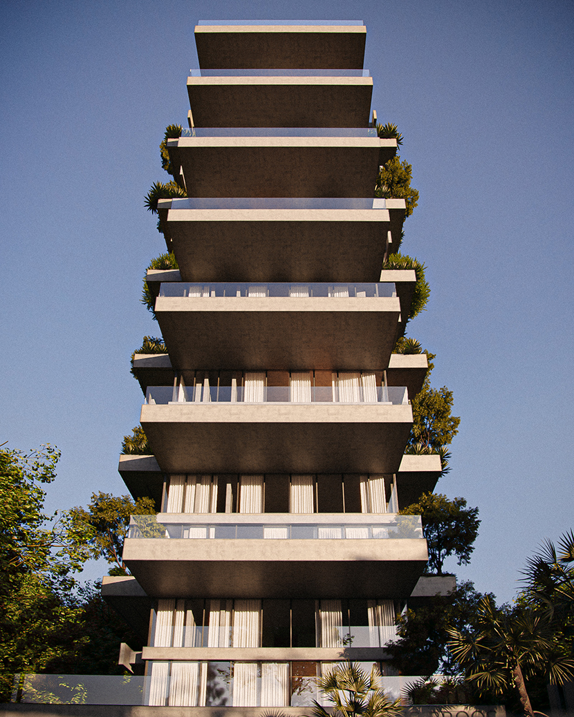 'Hans Broos Tower' exterior frontal view