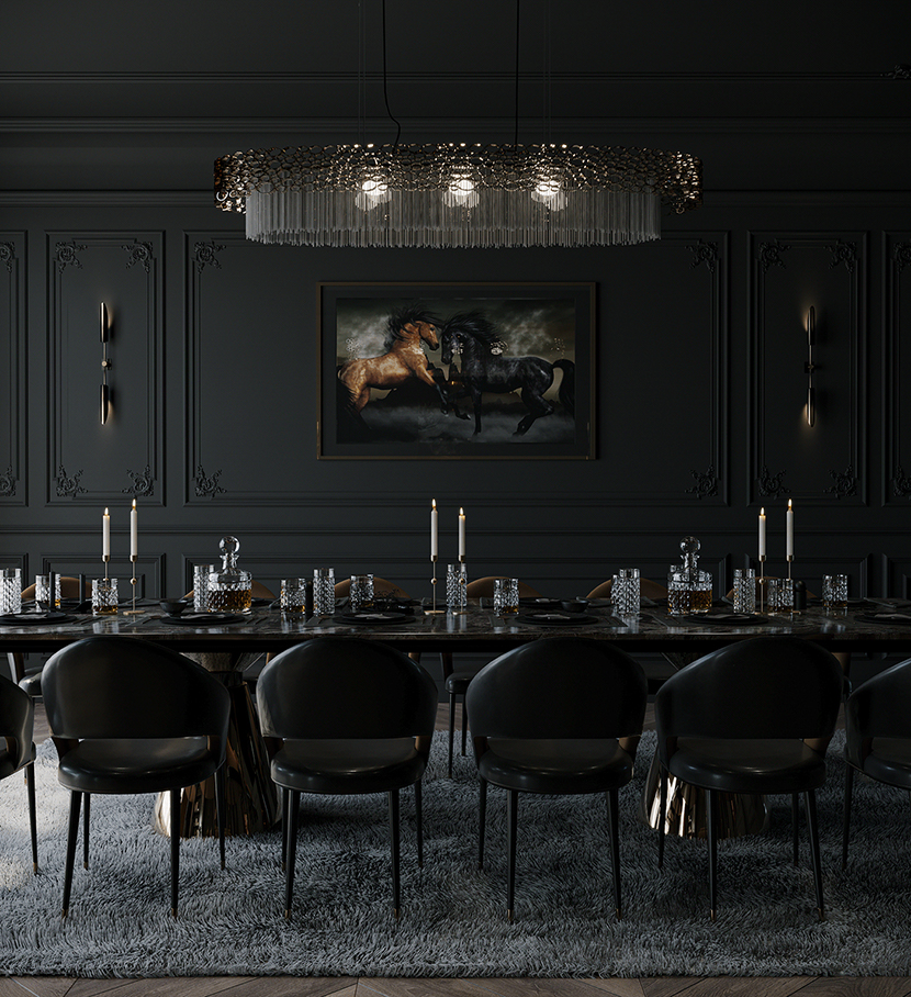 'Symmetry Black', dining table
