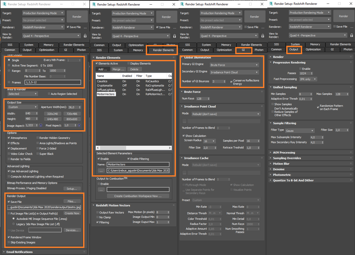 Настройки 3D рендеринга для 3ds Max с рендерером Redshift