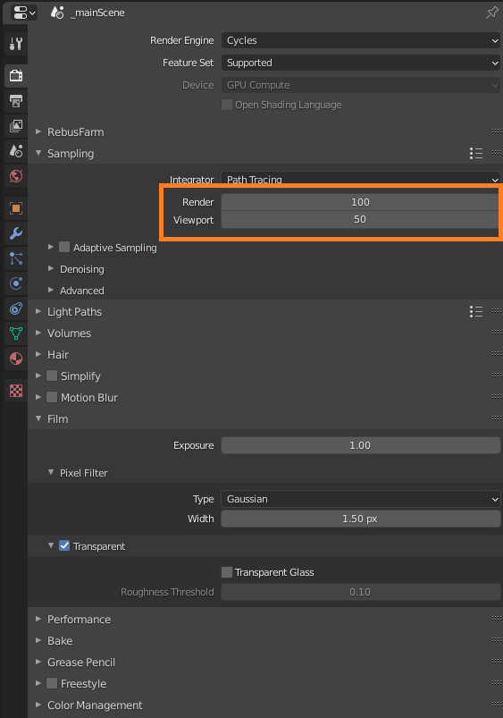 Configuração de Renderização 3D para Blender com EEVEE - opções de Render e Viewport