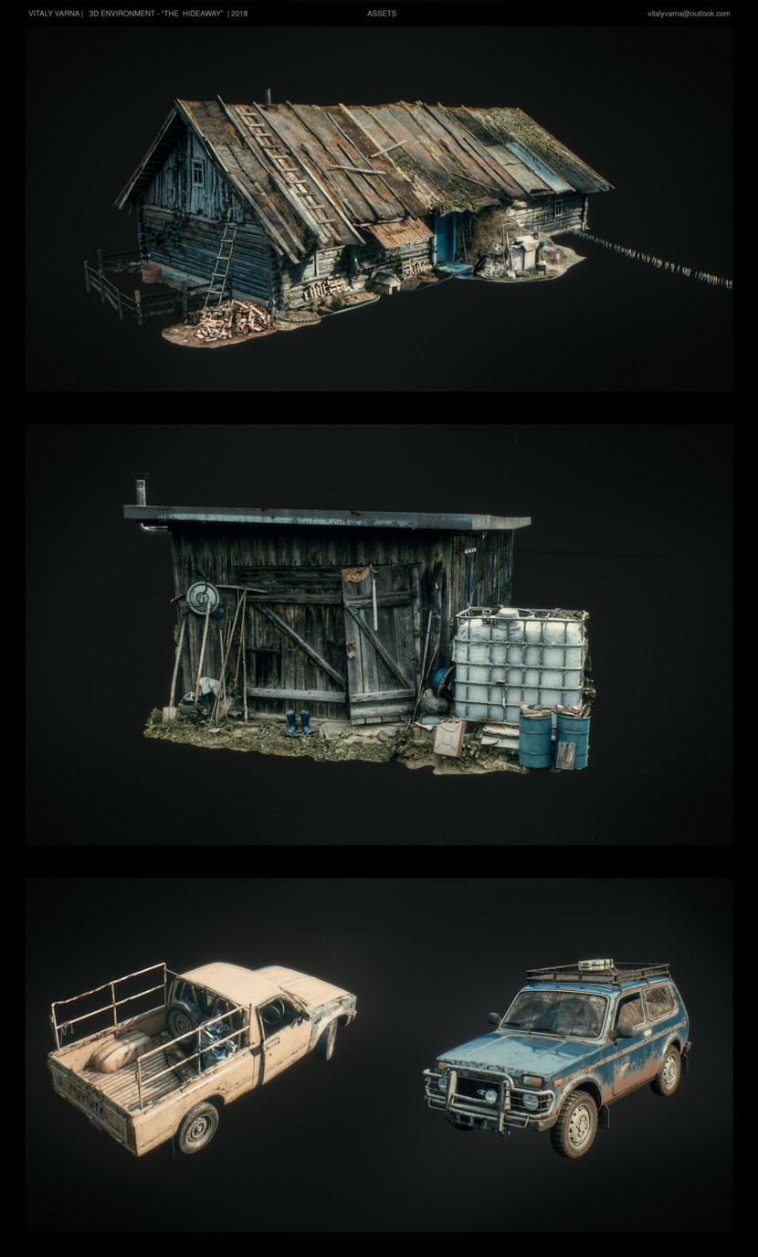 Vitaly tells us he had a great time creating assets for ‘The Hideaway’.