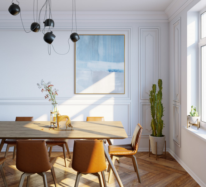 Rendered simple room