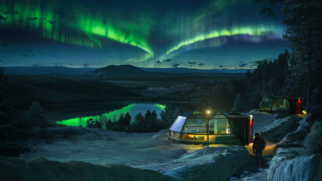 3D Rendering of Northern Lights
