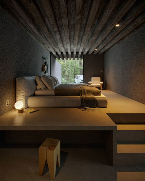 Bedroom in the forest