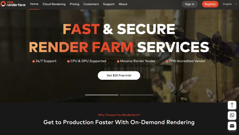 Fox Render Farm Website