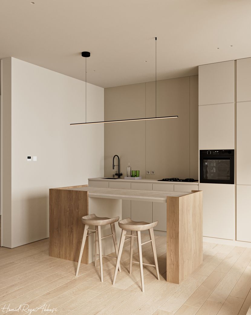 RebusArt featuring Hamid Reza Abbasi Hamid Reza Abbasi, 'Minimalist Apartment' Architectural visualization