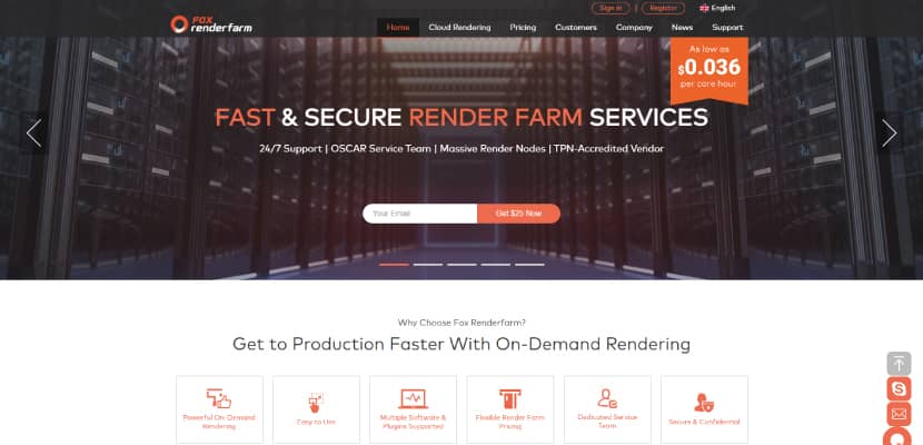 Fox Render Farm Website