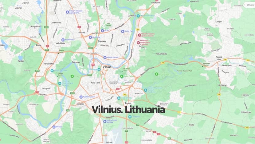 OpenStreet Maps view of Vilnius for ''Valley Villa'' by Nuno Silva