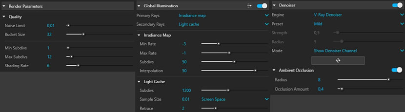  getaway cabin - render settings