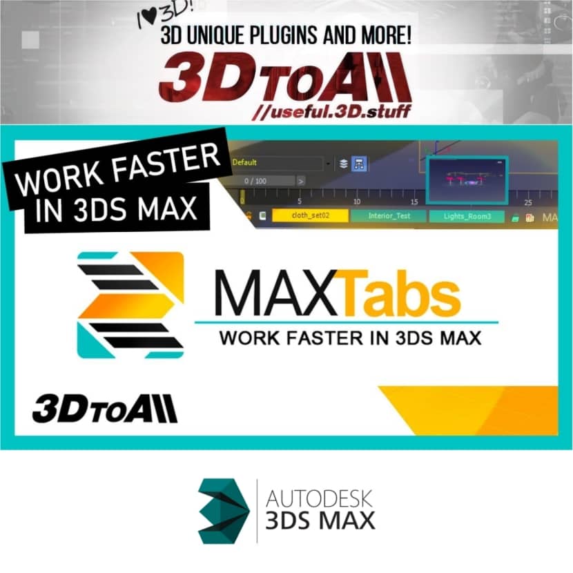 3DtoAll - Max Tabs 3DS Max plugin