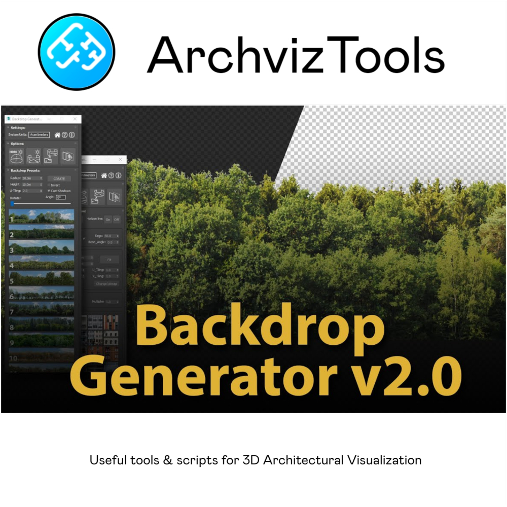 ArchvizTools - Backdrop Generator v2.0 for 3DS Max