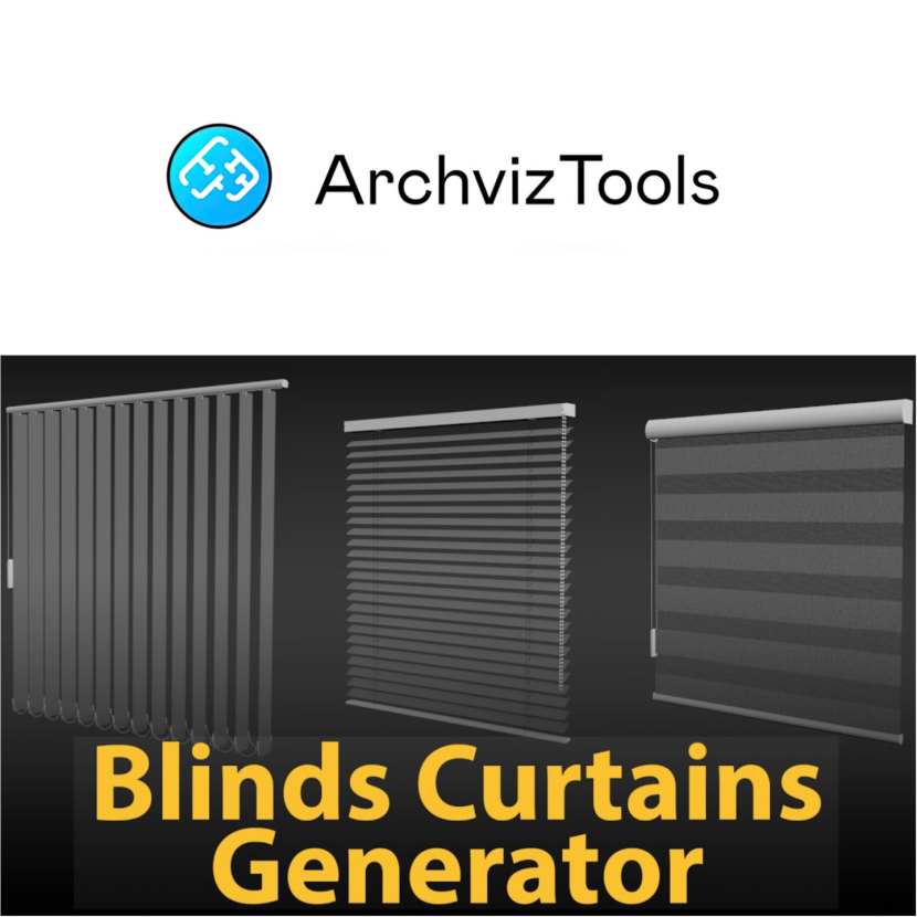 ArchvizTools - Blinds Curtains Generator released!