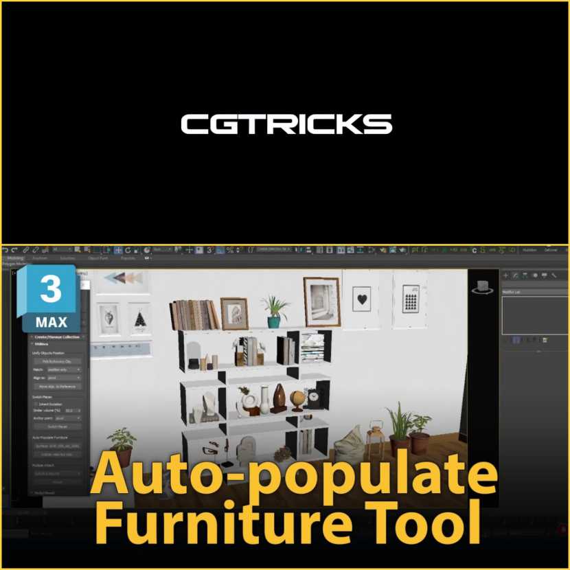 CG Tricks - Auto populate furniture Tool Randomixer tutorial