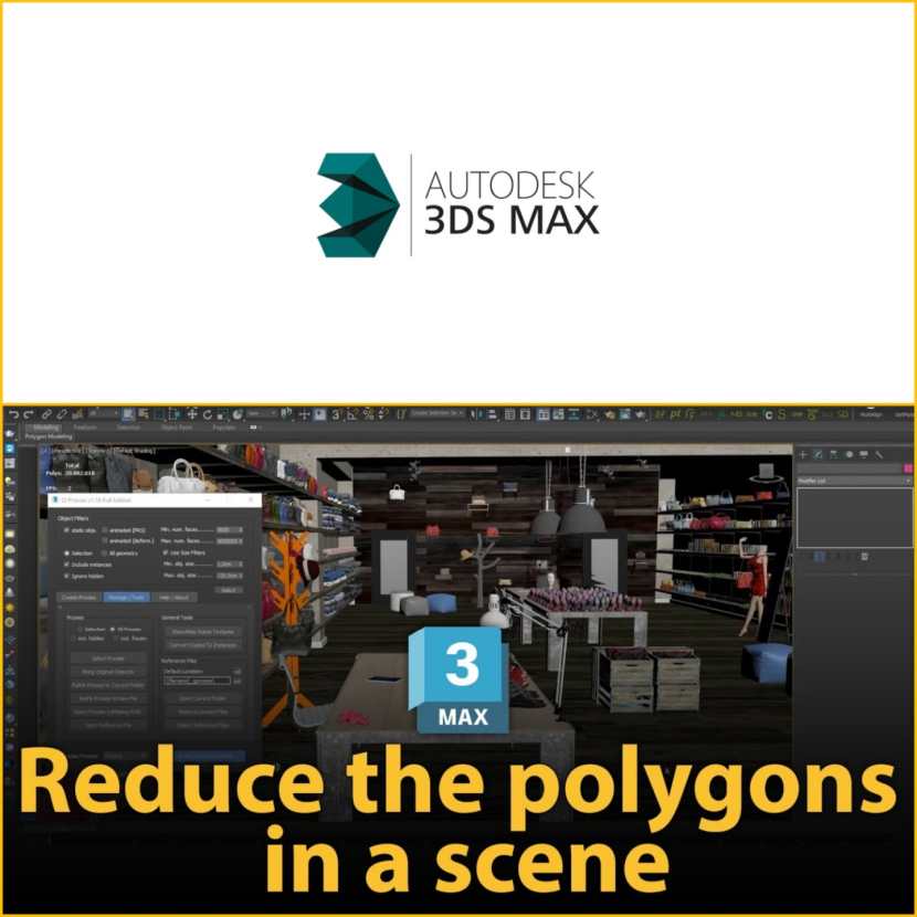 3ds Max - Easily reduce the polygons in a scene Q-Proxies plugin - YouTube