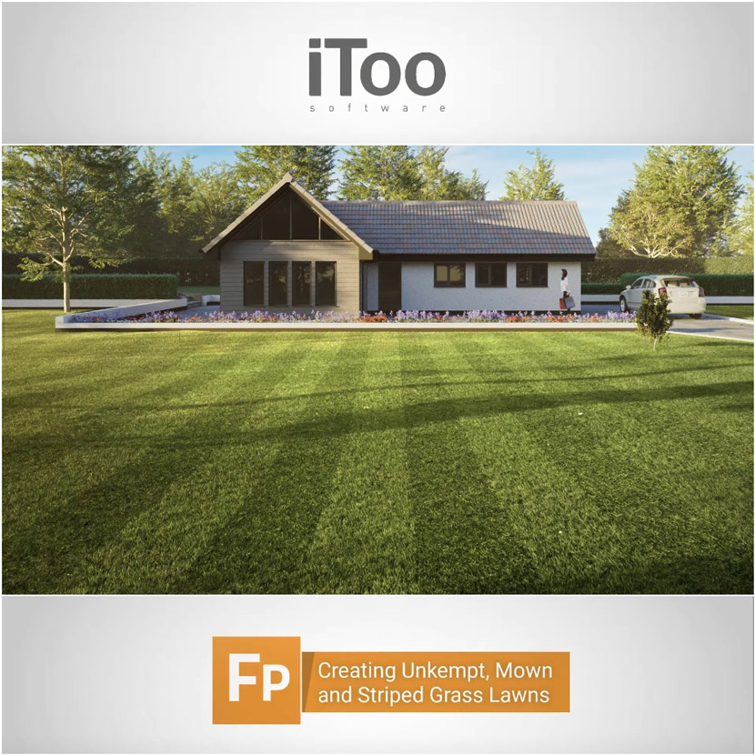 iToo - How to create realistic wild, mown and striped grass in 3DS Max
