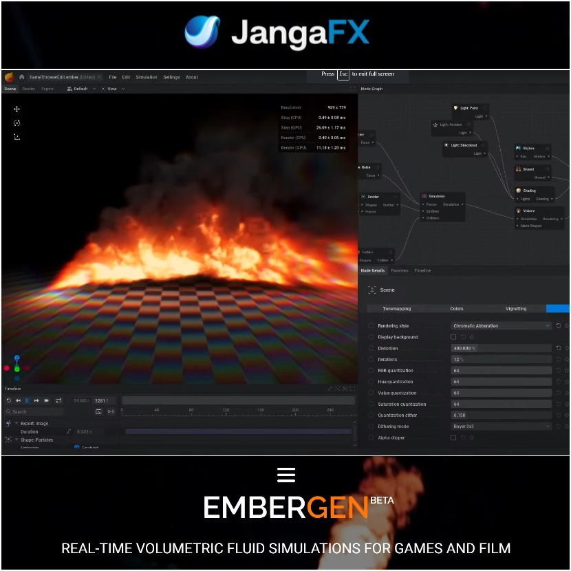 JangaFX - Creating explosions and fire with EmberGen