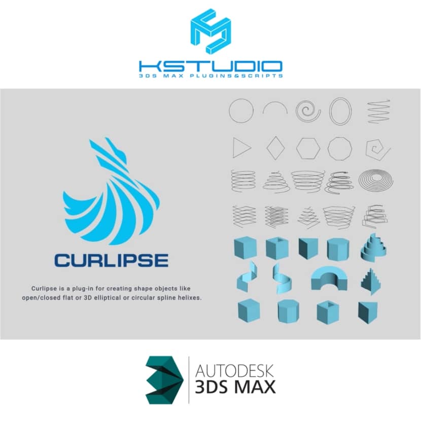 Kstudio - Curlipse shape object in 3DS Max