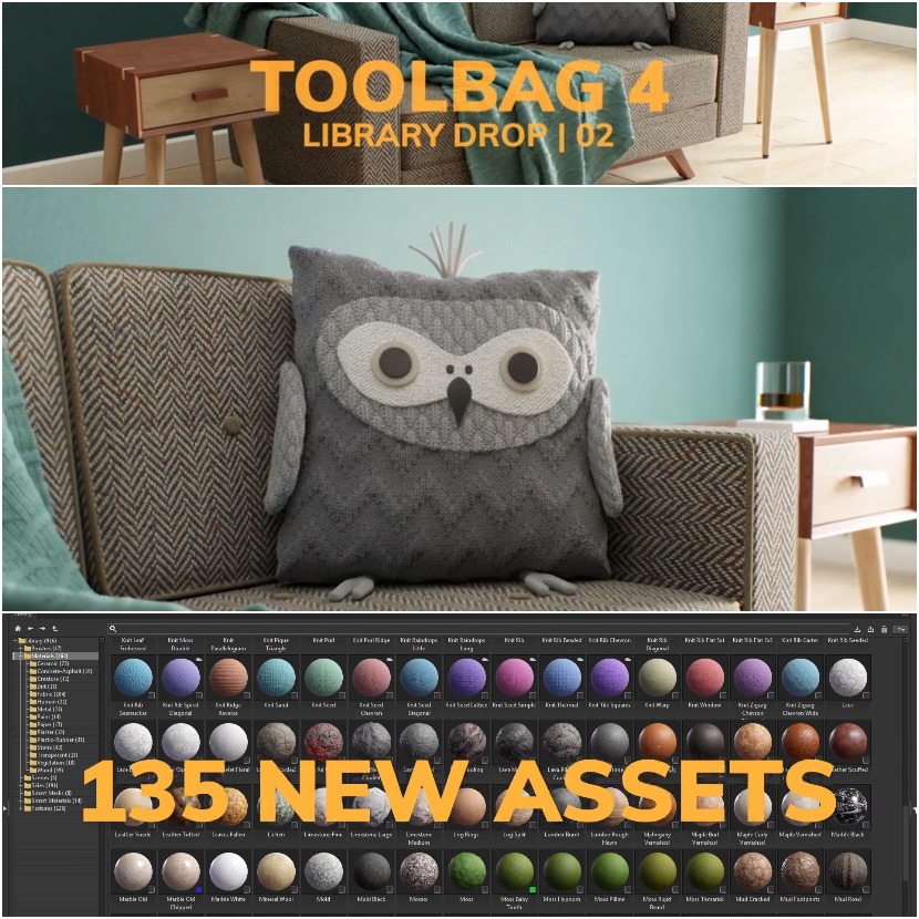 Marmoset - 135 Free Materials for Toolbag Users