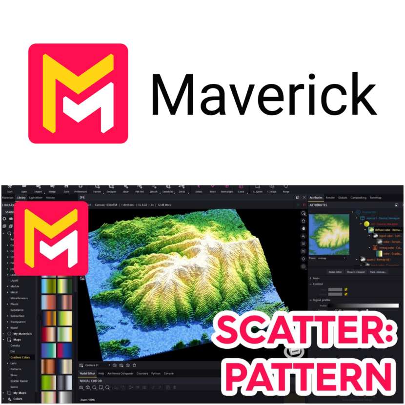 Maverick Render - Scatter Pattern