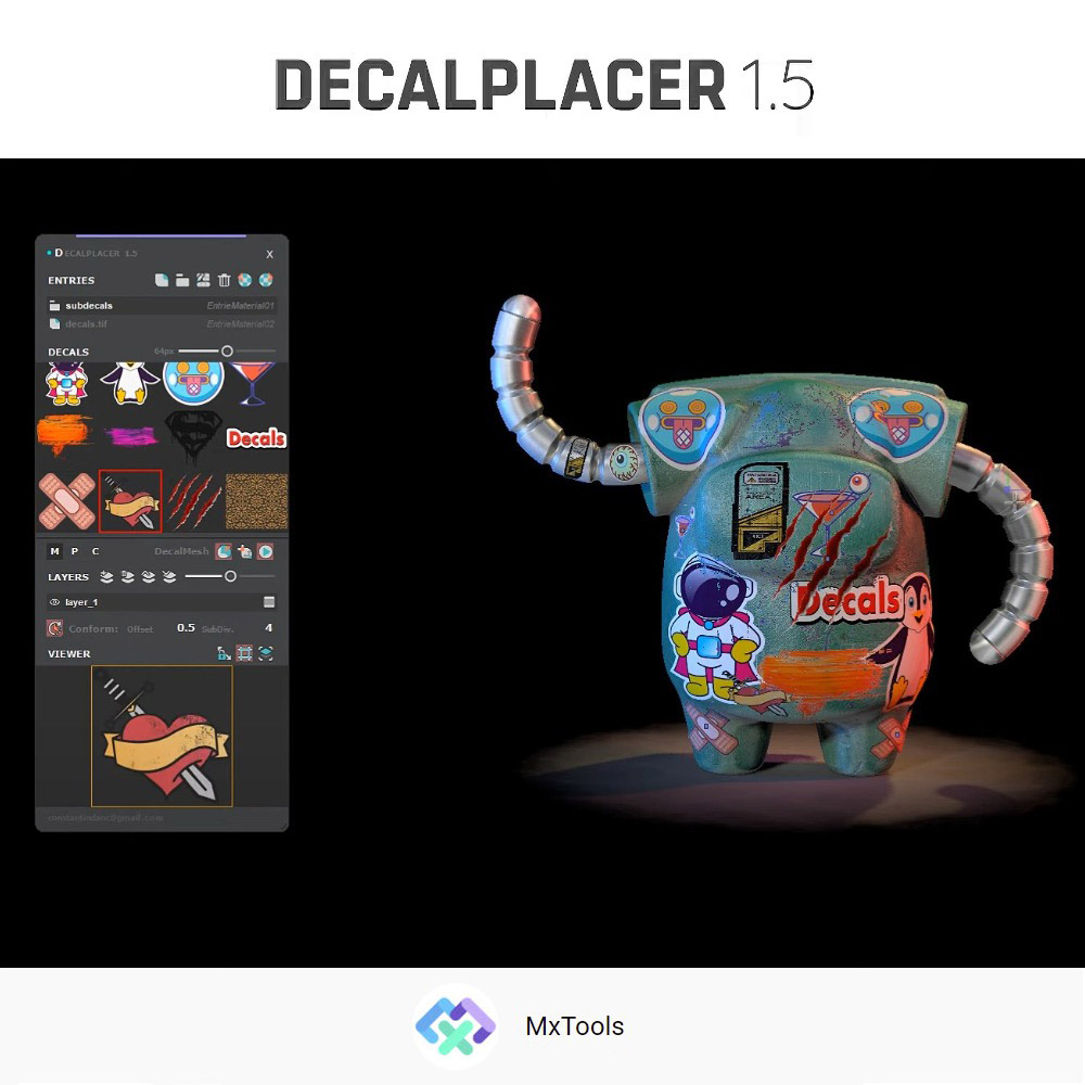  MxTools - DecalPlacer 1.5 Released