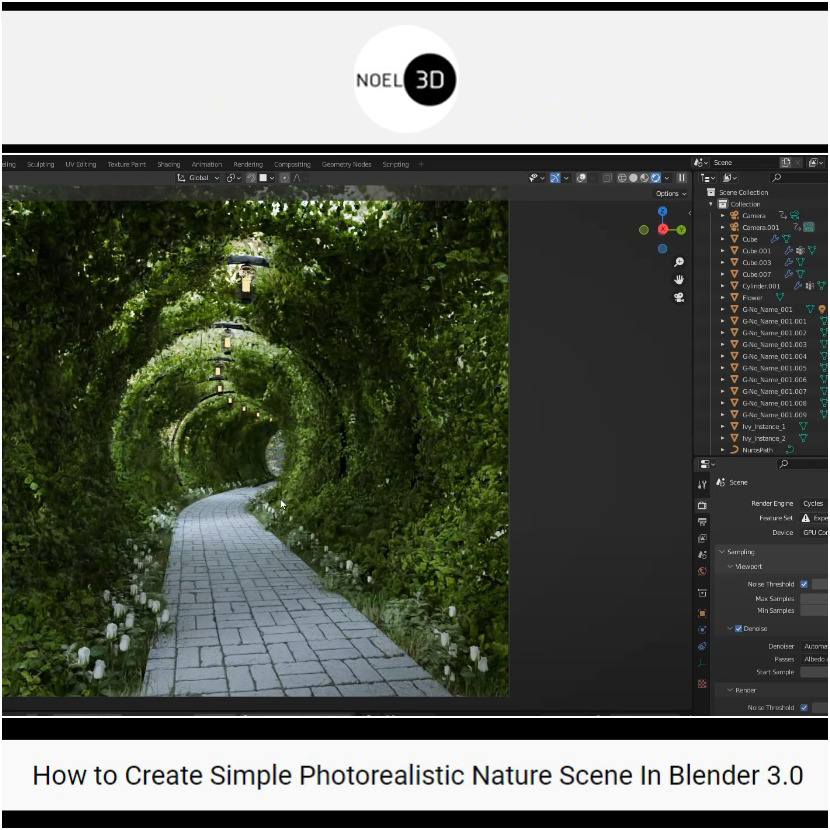 Noel-3D Photorealistic nature scene in Blender 3.0