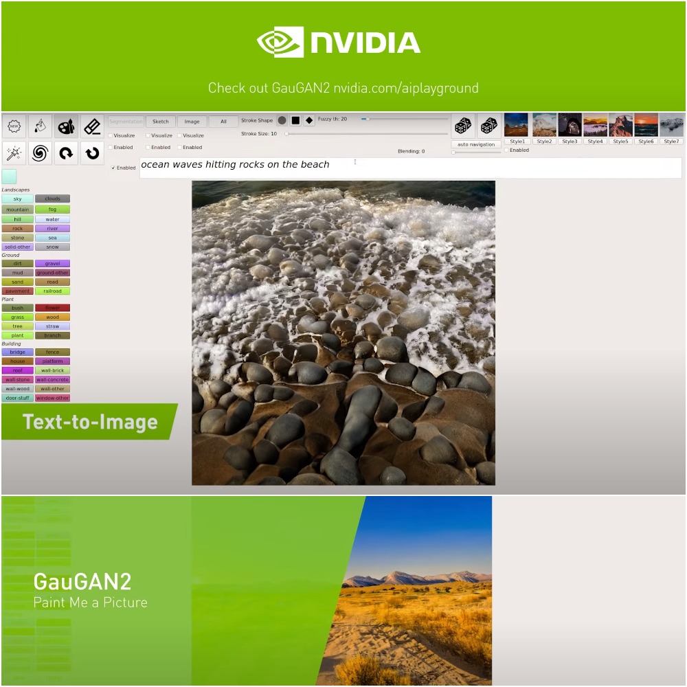 NVIDIA - GauGAN 2 - AI for landscape painting