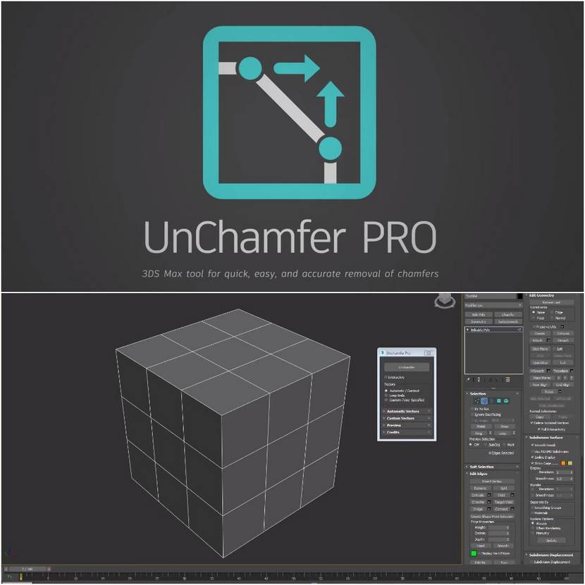 PolyHertz - UnChamfer Pro script for 3DS Max