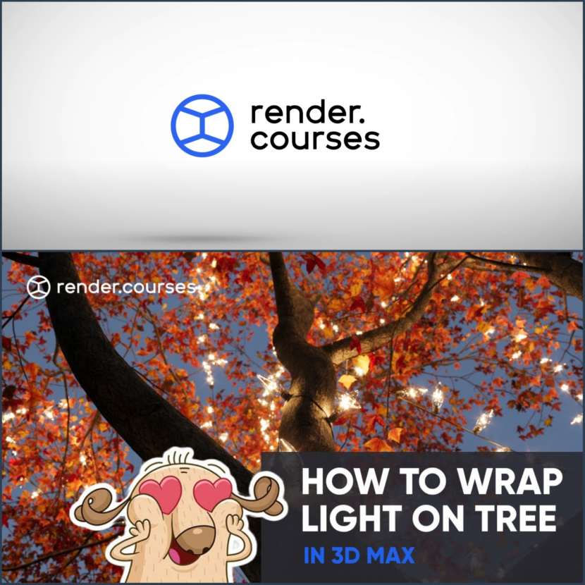 Render Courses - An easy way How to wrap lights on trees in 3DS Max