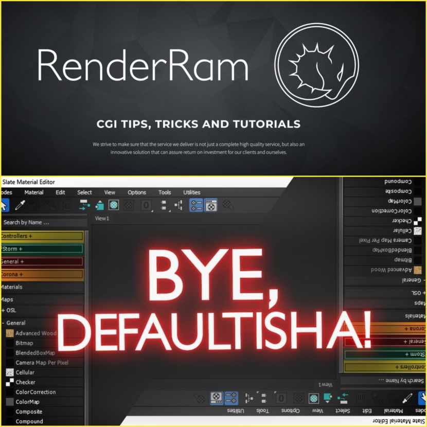 RenderRam - How to set up material editor in 3DS Max