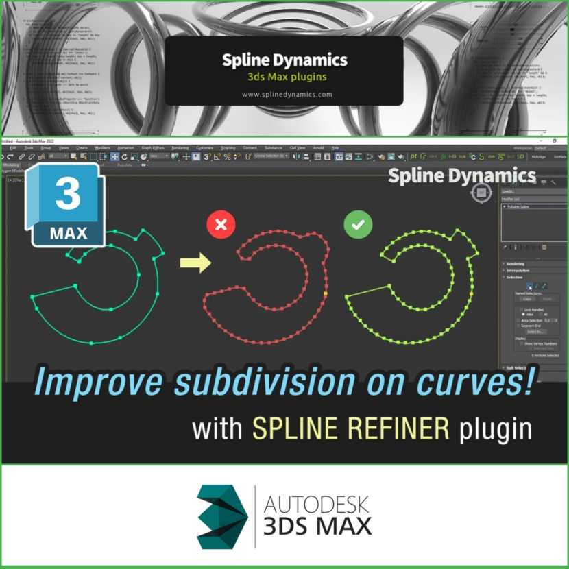 Spline Dynamics - Get even subdivisions on curves with the Spline Refiner