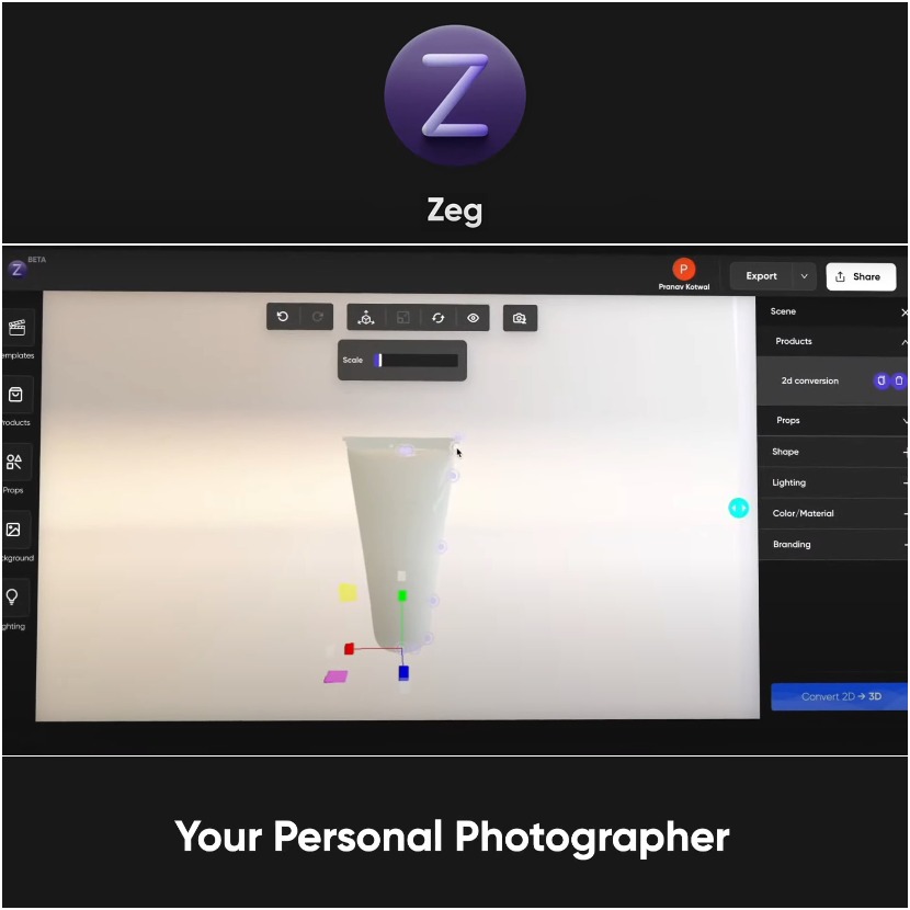 ZEG STUDIO – World’s first 2D to 3D Platform