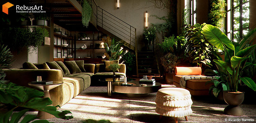 Ricardo Barreto, 'Green Loft NY' architectural visualization