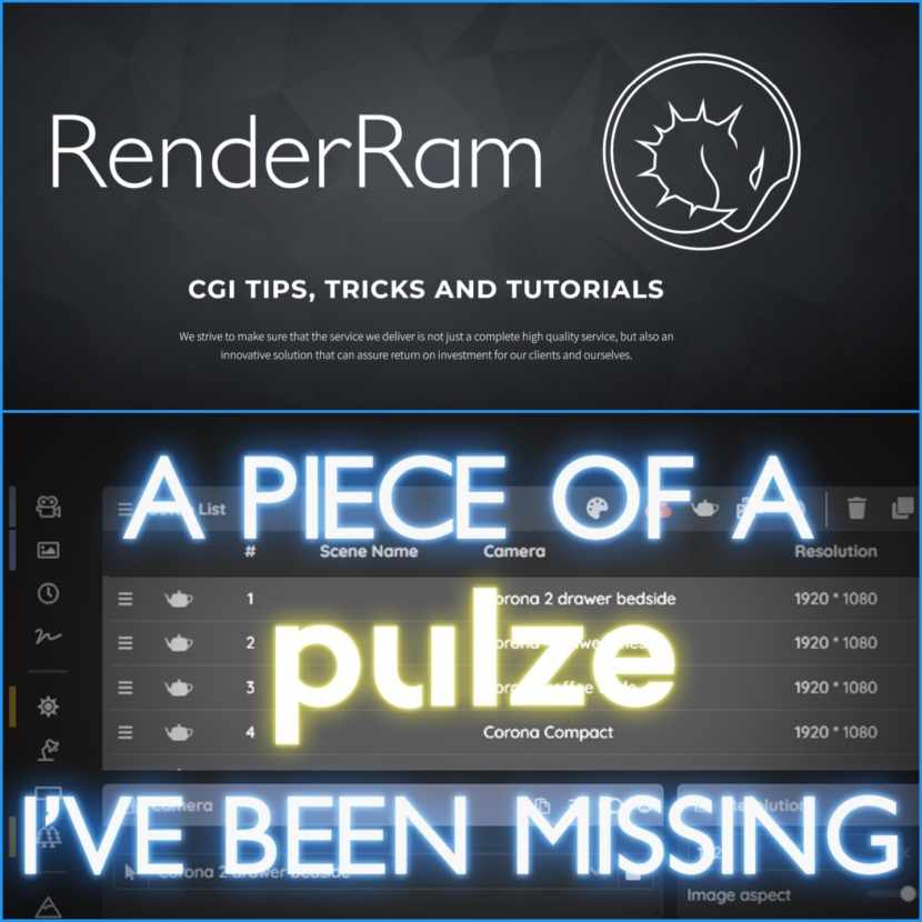 RenderRam - My Absolute No 1 Plugin For Scene Management AND THE GIVEAWAY