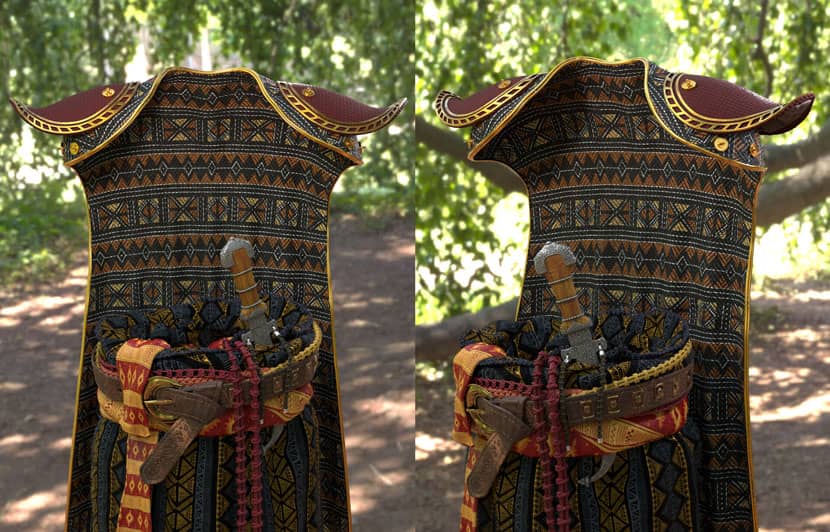 Olakunde - Elaborate costume of warrior